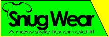 Snug Wear's logo links to Home page